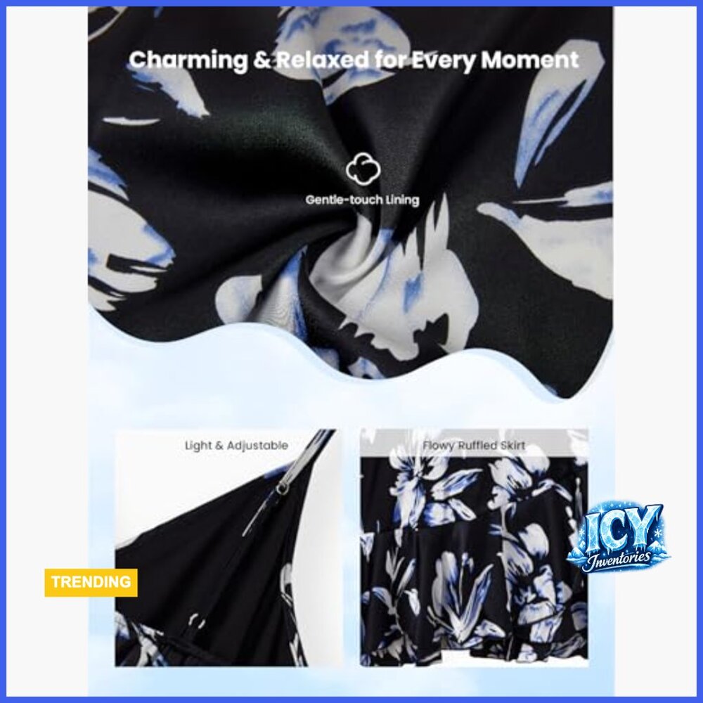 Polyester Blend Spaghetti Strap Casual Dress for … - image 6